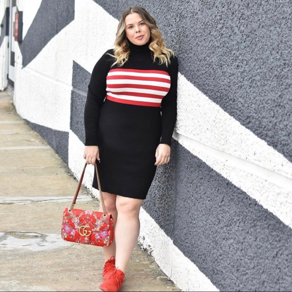 Fashion to figure turtleneck dress